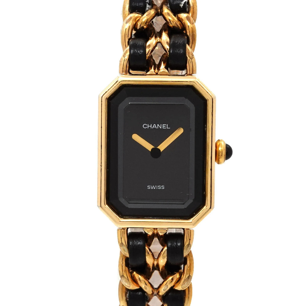 Chanel Premiere XL size H0001 Women's Watch Black Gold Quartz